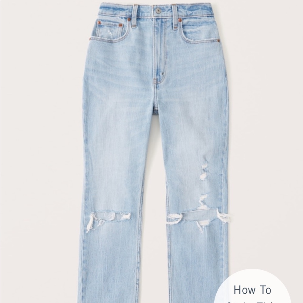 Curve Love Straight Ripped Jeans